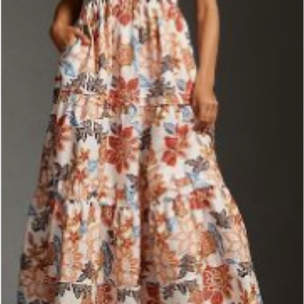 Anthropologie Floral Maxi Dress - Multicolor